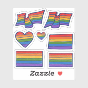 Gay Pride Rainbow Flag Art Sticker