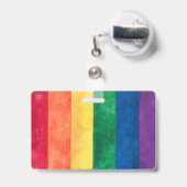 Gay Pride Rainbow Flag Badge (Achterkant met intrekbare clip)