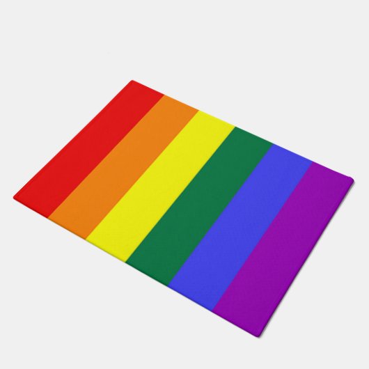 Gay Pride Rainbow Flag Deurmat (Schuin)