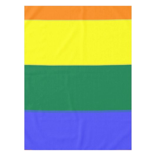 Gay Pride Rainbow Flag Gestreept patroon Tafelkleed (Voorkant)
