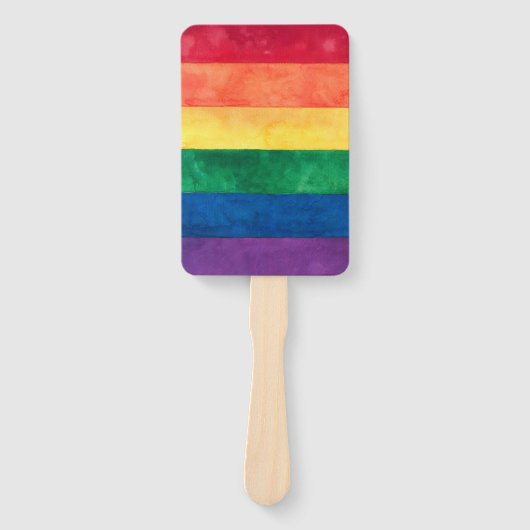 Gay Pride Rainbow Flag Handwaaier (Voorkant)