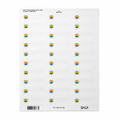 Gay Pride Rainbow Flag Heart Etiket (Full Sheet)