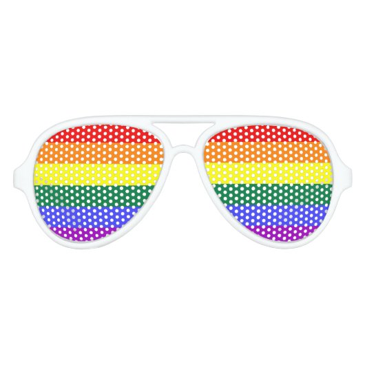 Gay Pride Rainbow Flag LGBT Aviator Zonnebril (Voorkant)