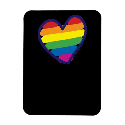 Gay Pride Rainbow Flag Magneet (Verticaal)