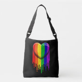 Gay pride Rainbow Flag Mustache LGBT Crossbody Tas (Voorkant)