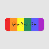 Gay Pride Rainbow Flag Naamplaatje (Voorkant)