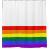 Gay Pride Rainbow Flag (onder) Douchegordijn (Voorkant)