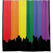 Gay Pride Rainbow Flag Paint Douchegordijn (Voorkant)