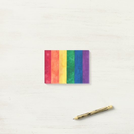 Gay Pride Rainbow Flag Post-it® Notes (Op bureau)