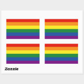 Gay pride Rainbow Flag Rechthoekige Sticker (Vel)