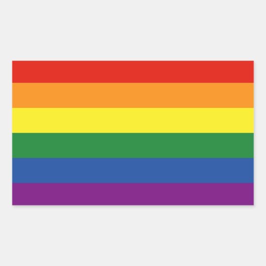 Gay pride Rainbow Flag Rechthoekige Sticker (Voorkant)