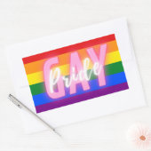 Gay Pride Rainbow Flag Rechthoekige Sticker (Envelop)