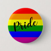 Gay Pride Rainbow Flag Ronde Button 5,7 Cm (Voorkant)