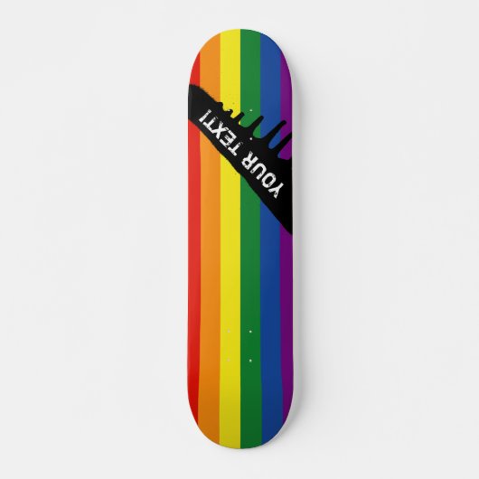 Gay pride Rainbow Flag Skateboard (Voorkant)