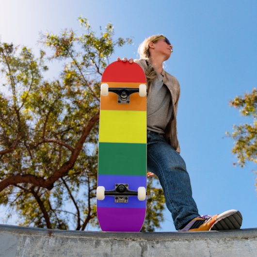 Gay Pride Rainbow Flag Skateboard (Buiten 1)