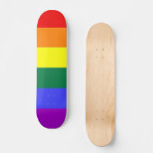 Gay Pride Rainbow Flag Skateboard (Voorkant)