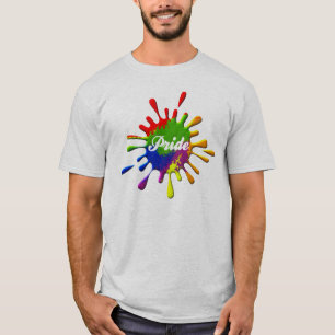 Gay Pride Rainbow Flag Splash T-shirt