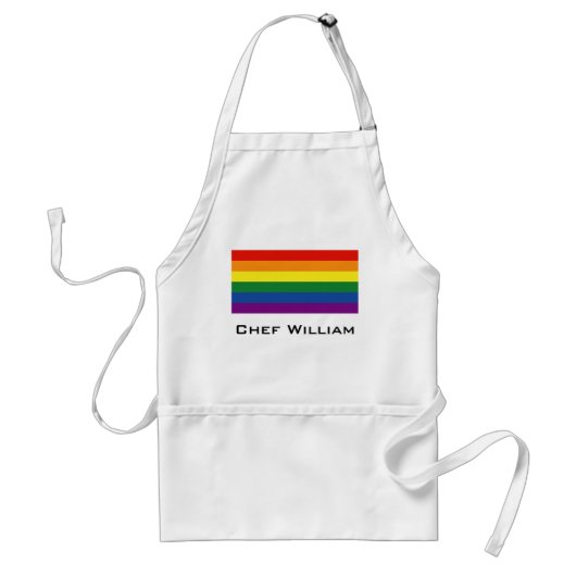 Gay pride Rainbow Flag Standaard Schort (Voorkant)