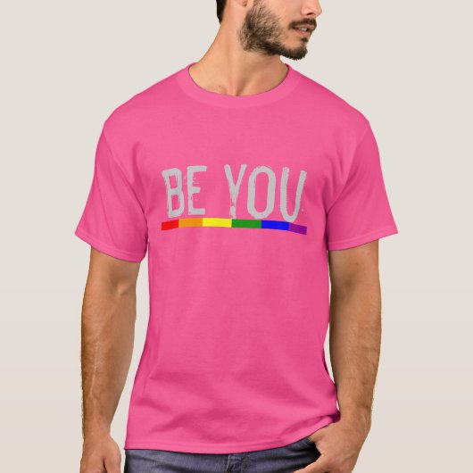 Gay Pride Rainbow Flag. T-shirt (Voorkant)