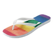 Gay Pride Rainbow Flag Teenslippers (Schuin)