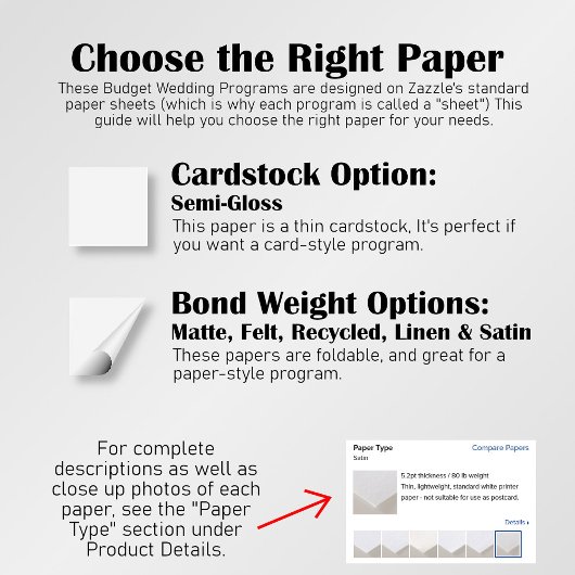 Gay Pride Rainbow Flags Budget Wedding Programme