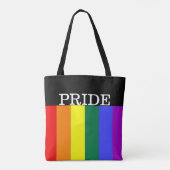 Gay Pride Rainbow gepersonaliseerd Draagtas (Achterkant)