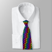 Gay Pride Rainbow Gifts - Rainbow Chessboard Stropdas (Gebonden)