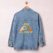 Gay pride Rainbow Heart Femme Denim Veste (Hangar)