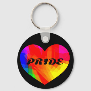 Gay PRIDE Rainbow Heart Sleutelhanger