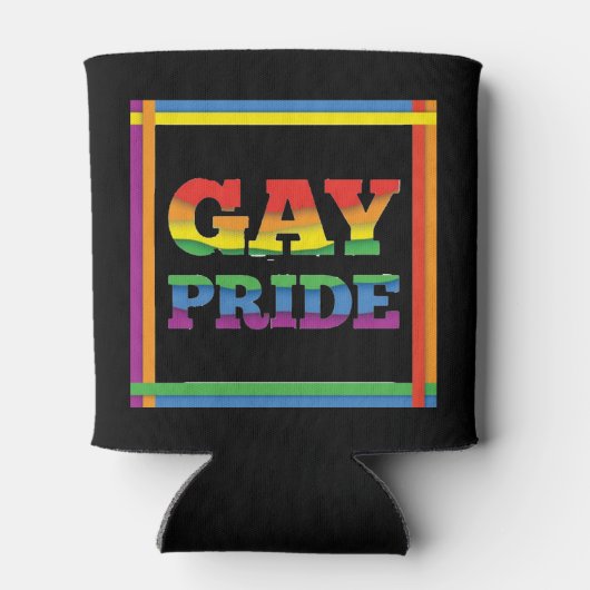 Gay Pride Rainbow-kleuren Blikjeskoeler (Achterkant)