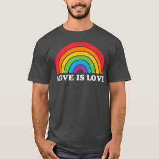 Gay Pride  Rainbow LGBT Love is Love T-Shir T-shirt