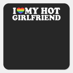Gay Pride  Rainbow LGBT Love Vierkante Sticker