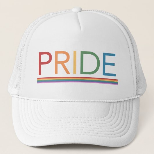 Gay PRIDE Rainbow LGBT Trucker Hat Pet (Voorkant)