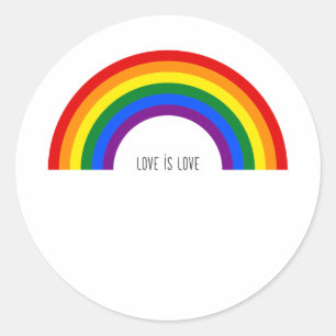 Gay Pride Rainbow Liefde is liefde. Ronde Sticker