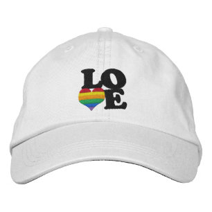 Gay Pride Rainbow Love Heart Geborduurde Pet