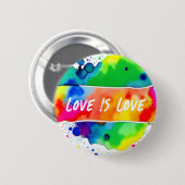 Gay Pride Rainbow Love Ronde Button 5,7 Cm (Voorkant /achterkant)