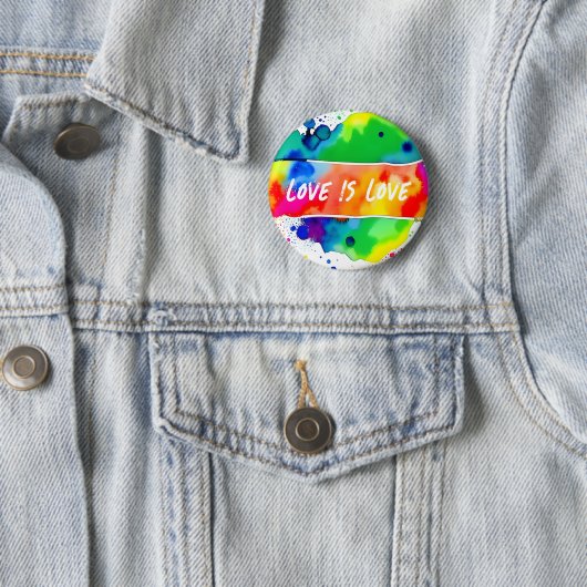 Gay Pride Rainbow Love Ronde Button 5,7 Cm (In situ)