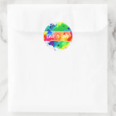 Gay Pride Rainbow Love Ronde Sticker (Tas)