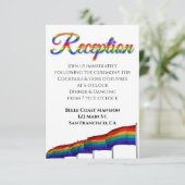 Gay pride Rainbow Mariage - Carte de la réception (Debout devant)