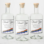 Gay pride Rainbow Mariage Liquor Étiquette bouteil (Bouteilles)