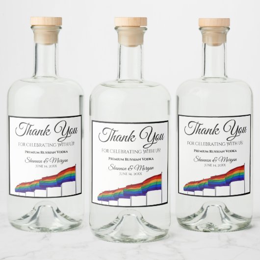 Gay pride Rainbow Mariage Liquor Étiquette bouteil (Bouteilles)
