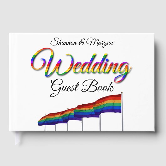 Gay pride Rainbow Mariage livre d'hôtes (Recto)