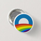 Gay Pride Rainbow Obama 2012 Ronde Button 3,2 Cm (Voorkant /achterkant)