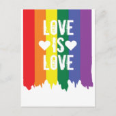 Gay Pride Rainbow Paint Love Briefkaart (Voorkant)