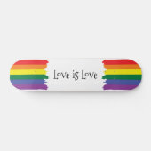 Gay Pride Rainbow Paint Thlek Flag Love Skateboard (Horizontaal)