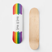 Gay Pride Rainbow Paint Thlek Flag Love Skateboard (Voorkant)
