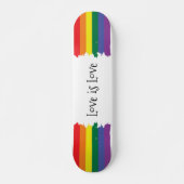 Gay Pride Rainbow Paint Thlek Flag Love Skateboard (Voorkant)