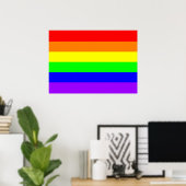 Gay Pride Rainbow-Poster (puur kleuren) Poster (Thuiskantoor)
