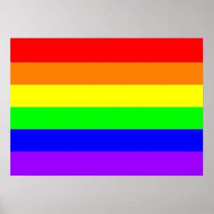 Gay Pride Rainbow-Poster (puur kleuren) Poster
