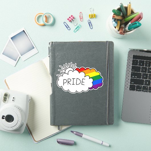 Gay Pride | Rainbow Pride Clouds Sticker (iPad Cover)